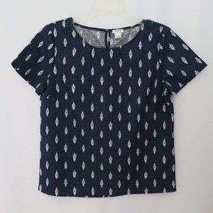 J CREW FACTORY Linen Blend Short Sleeve Top